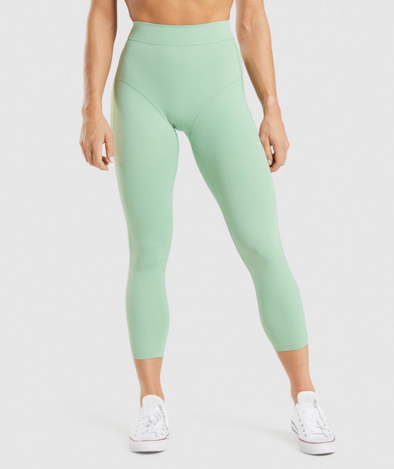 Women's Gymshark KK Fit 7/8 Leggings Light Green | NZ 3IKXMW